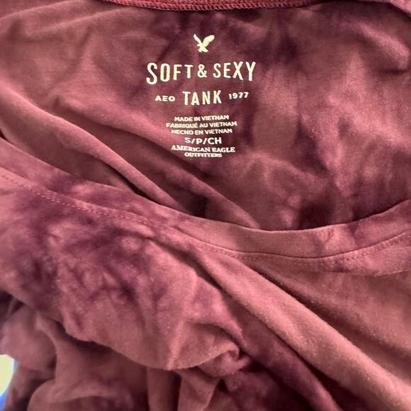 American Eagle Soft & Sexy Tank Small Purple Tie Dye - Picture 3 of 7